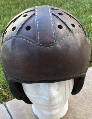 Vintage 1920’s ALL Leather KILLER Wing Front Vintage Football Helmet OLD  CIRCA