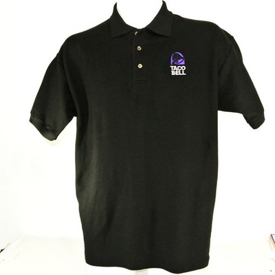 TACO BELL Fast Food Employee Uniform Polo Golf Shirt Black NEW