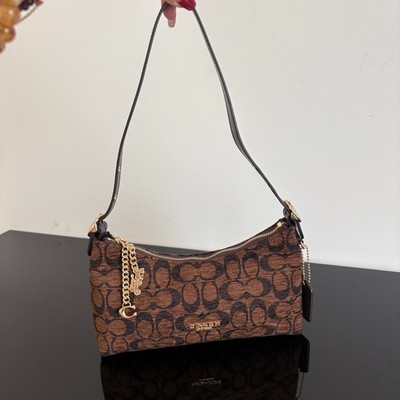 CFN74 Emeilia Shoulder  In Signature Chenille Gold/Truffle