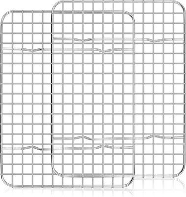 2 Pack Cooling Rack Set 12'' x 9'' Stainless Steel Baking Rack Bacon Bread Pizza
