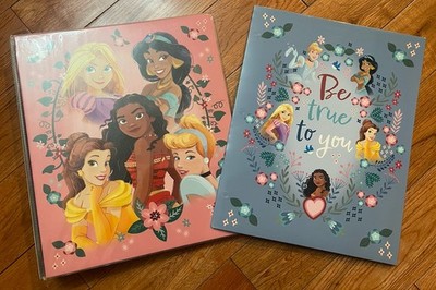 Disney Princess 3 Ring Binder + Princess Portfolio Folder Brand New School