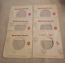 45 RPM 7" RECORD SLEEVES CO. SLEEVE 6 PACK SEE PHOTOS Warner Brothers SLV324 