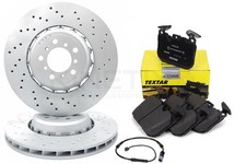 F�R BMW M2 F87 VORNE LINKS RECHTS GELOCHT BREMSSCHEIBEN TEXTAR BEL�GE DRAHT 380mm