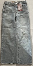 Levi  s Girls Wide Leg Distressed Stretch Relaxed Fit Jeans 6x Reg NEW