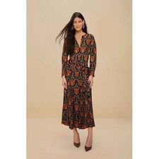NWT FARM RIO Black Boho Panther Dress / MSRP $270 / Size Med / Gorgeous!