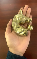 Brass Horse Head Cane Handle   Replacement Grip for Walking Stick