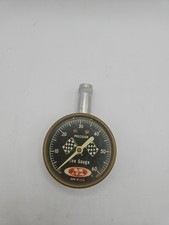 Vintage Meiser 1018 Accu-Gage Precision 100 psi Tire Gauge Blue Checkered Flag