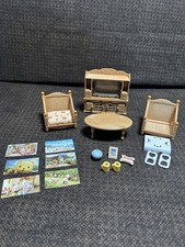 Calico Critters Comfy Living Room Set TV Couch Table Acc Sylvanian Familes