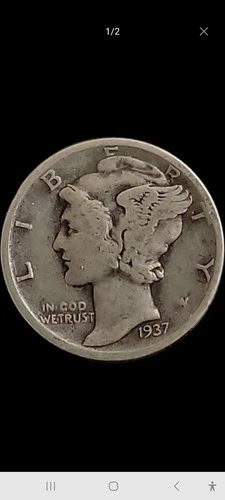 1937 Mercury Silver Dime