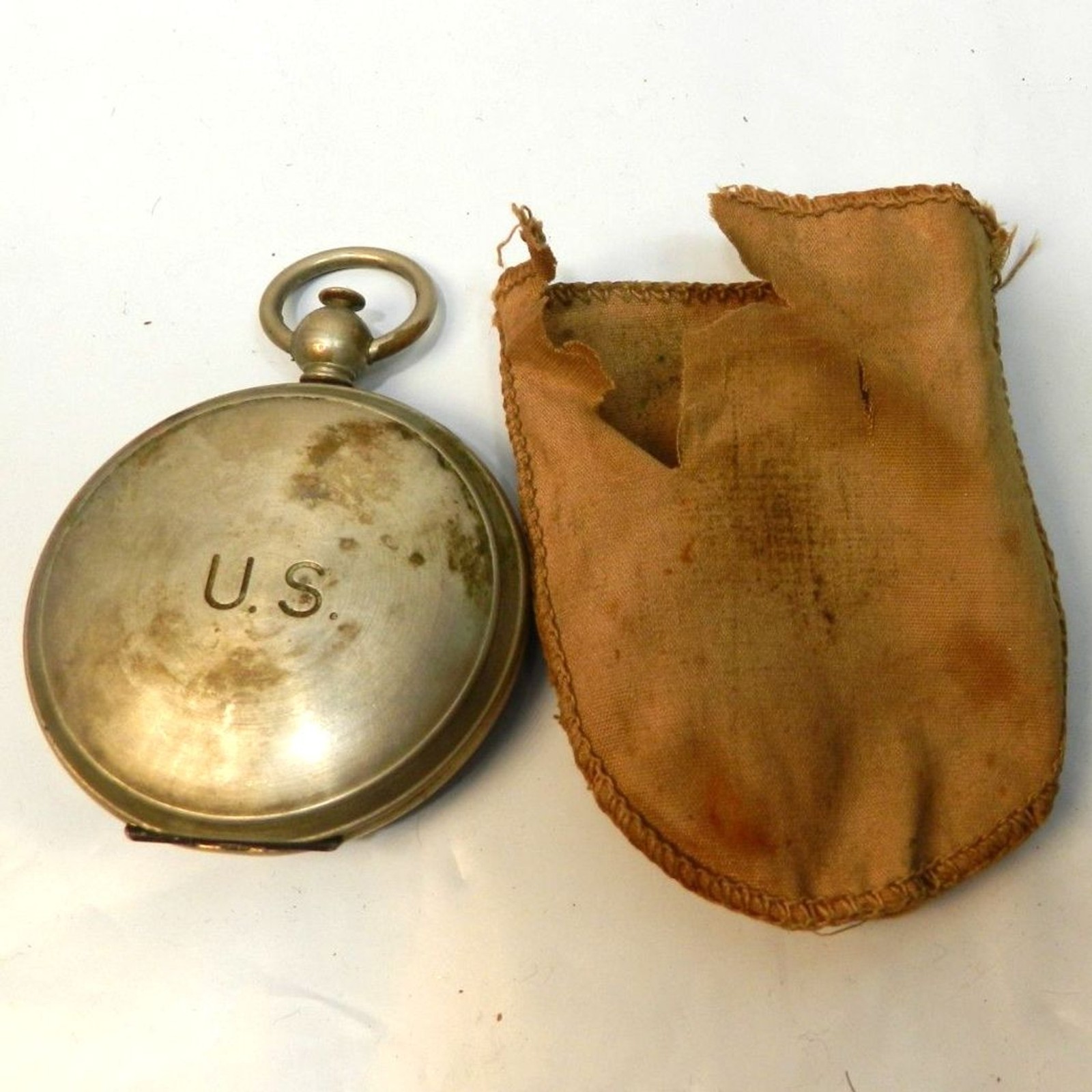 Vintage Wittnauer WWII World War 2 US Army Military Pocket Compass (U7J)