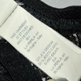 La Perla Bra 32C SZ 1 Black Lightly Lined Cup Underwire Lace Adjustable Strap