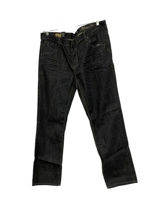 Marc Ecko Cut & Sew Mens Cotton Slim Fit Y2K Straight Jeans Size 40x32 Black NWT