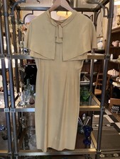 Vintage 1960s Two Piece Set Dress Capelet Size Small see Measurements