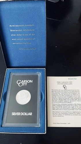 1881-CC $1 MORGAN SILVER DOLLAR GSA  UNCIRCULATED WITH BOX AND COA CARSON CITY