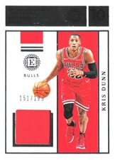 2019-20 Panini Encased #LM-KDU Kris Dunn Label Materials #/199