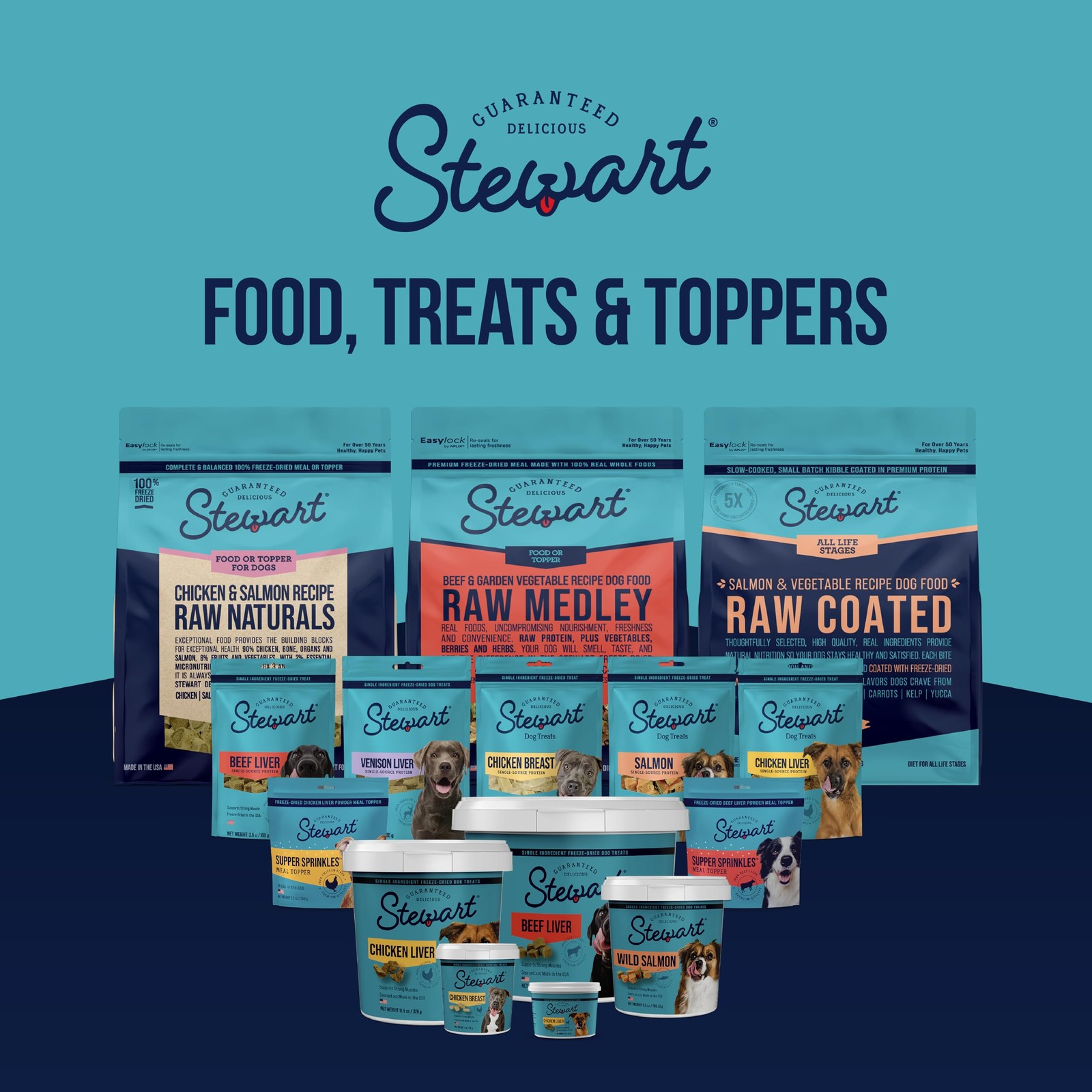 Stewart Freeze Dried Beef Liver Dog Treats 4Oz Resealable Tub Grain Free