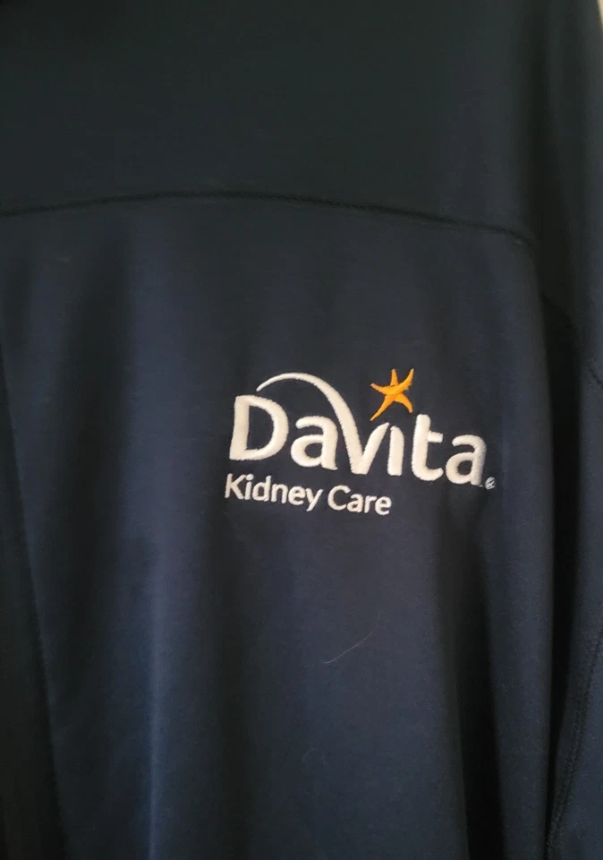 DAVITA KIDNEY CARE JACKET Navy Blue Zip Up 2 Pockets Vantage Size 3X Plus Size - Image 2 of 4