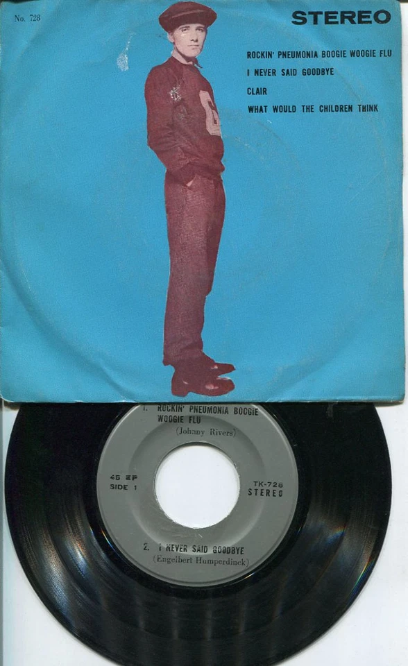 JOHNNY RIVERS / GILBERT O'SULLIVAN /RICK SPRINGFIELD THAI EP 7" THAILAND 45RPM - Image 2 of 3