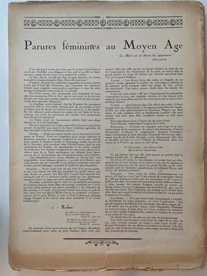 Storia DC Costume Femminile Francese Medioevo 1037 A 1461 - Immagine 2 di 4