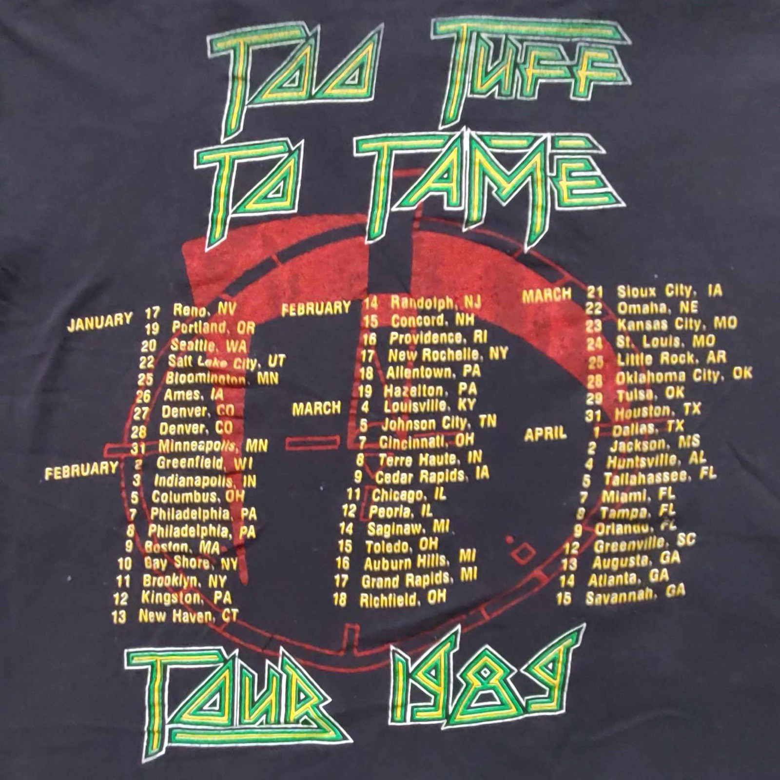 FILA T shirt vintage WINGER concerto tour band L hair metal 1988 Skid Row Kix ORIGINALE