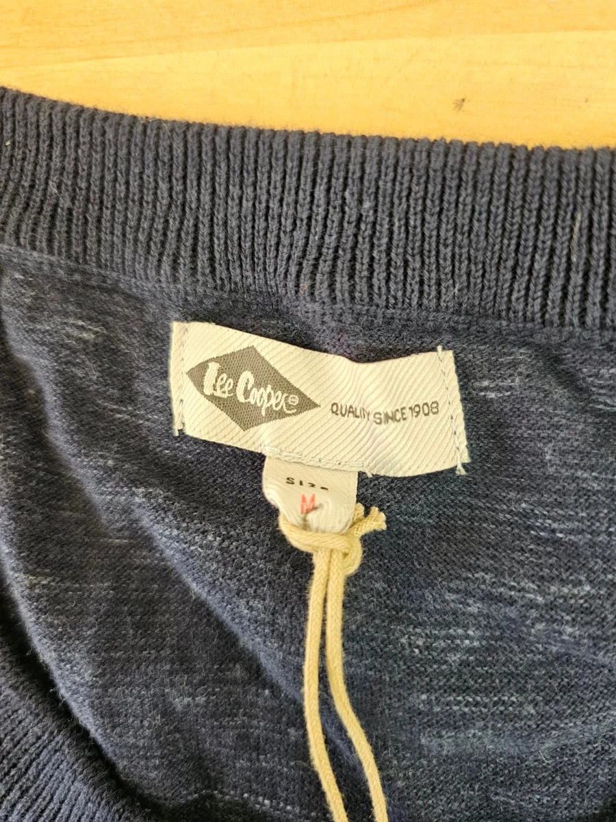 Sudadera Lee Cooper Para Hombres Manga Larga Cuello Redondo Azul MD/MEDIANA