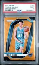 2024 Panini Prizm #262 Tidjane Salaun Orange Prizms Rookie Card RC /49 PSA 9