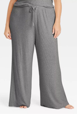 NEW Auden Women's Cozy Wide Leg Pants Dark Grey Plus Size 3X