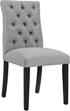 MO- Duchess Modern Tufted Button Upholstered Fabric Parsons, Dining Chair, Light