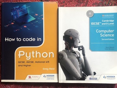 Cambridge IGCSE Computer Science Second Ed Hodder & How Code In Python Books X 2