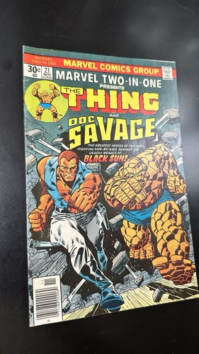 Marvel Two In One #21 KEY 1st App Blacksun Doc Savage Marvel 1976 HIGH GRADE - Picture 6 of 8