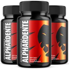 (3 Pack) Alphardente Male Support Formula Supplement Alpha Rdente 180 Capsules