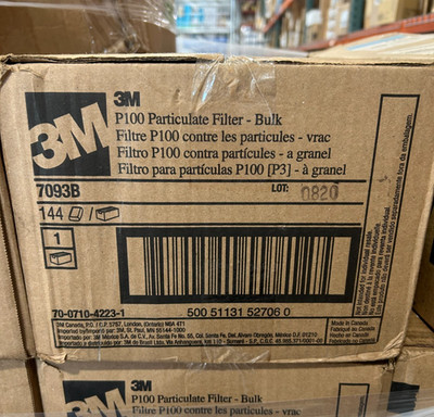 3M 7093b Filter Cartridges Bulk *144/CS* (72/pair) 7093 (x) EXP 08/2025