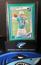 2025 Panini Donruss Quinn Ewers #342 Rated Rookie Press Proof Green RC Dolphins