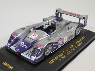 【Audi 1/43 Scale Car】Audi R8 1/43 Scale 1/43 IXO Audi R8 Audi Sport UK Car #8 LMP1 2004 24 H of LeMans