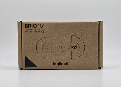 Logitech Brio 101 Full HD 1080p Webcam Black Auto-Light Balance Built-in Mic