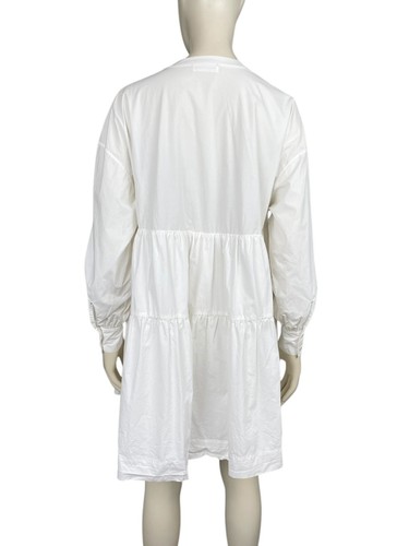 Vestido Babydoll ANINE BING Talla XS Addison Niveles Blanco Boho Resort Playa Encubrimiento - Imagen 14 de 22