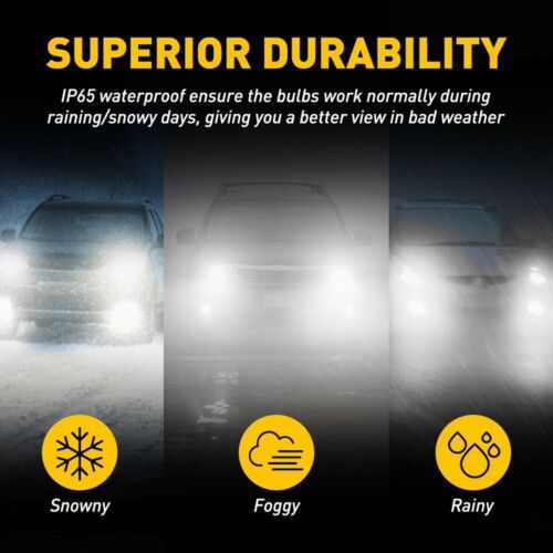 Bombillas antiniebla LED AUXITO 9145 H10 aptas para Toyota Tacoma 2005-2011 6000K 4000LM - Imagen 6 de 8