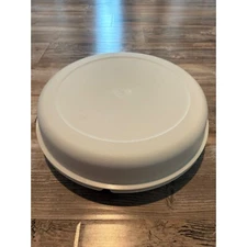 Vintage Tupperware Chip and Dip Serving Platter Set with Lid and Removable Bowl