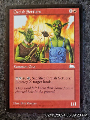 Orcish Settlers Weatherlight NM Red Uncommon MAGIC THE GATHERING CARD (DS3D1D6)