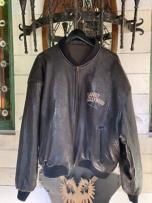 Vintage Planet Hollywood Men's Leather Jacket 90's Hong Kong Vintage Planet Hollywood Men's Leather Jacket 90's Hong Kong