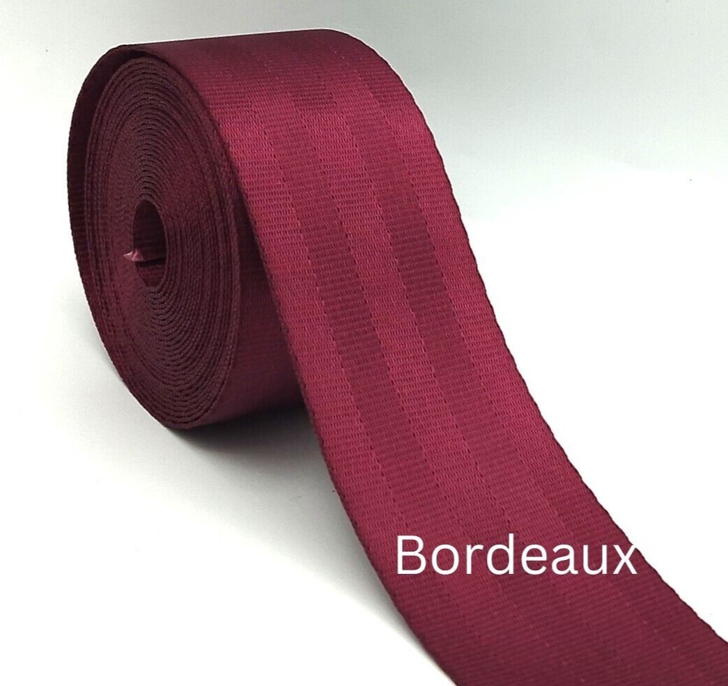 Sangle polyester haut de gamme 48mm style ceinture de sécurité marron - 3