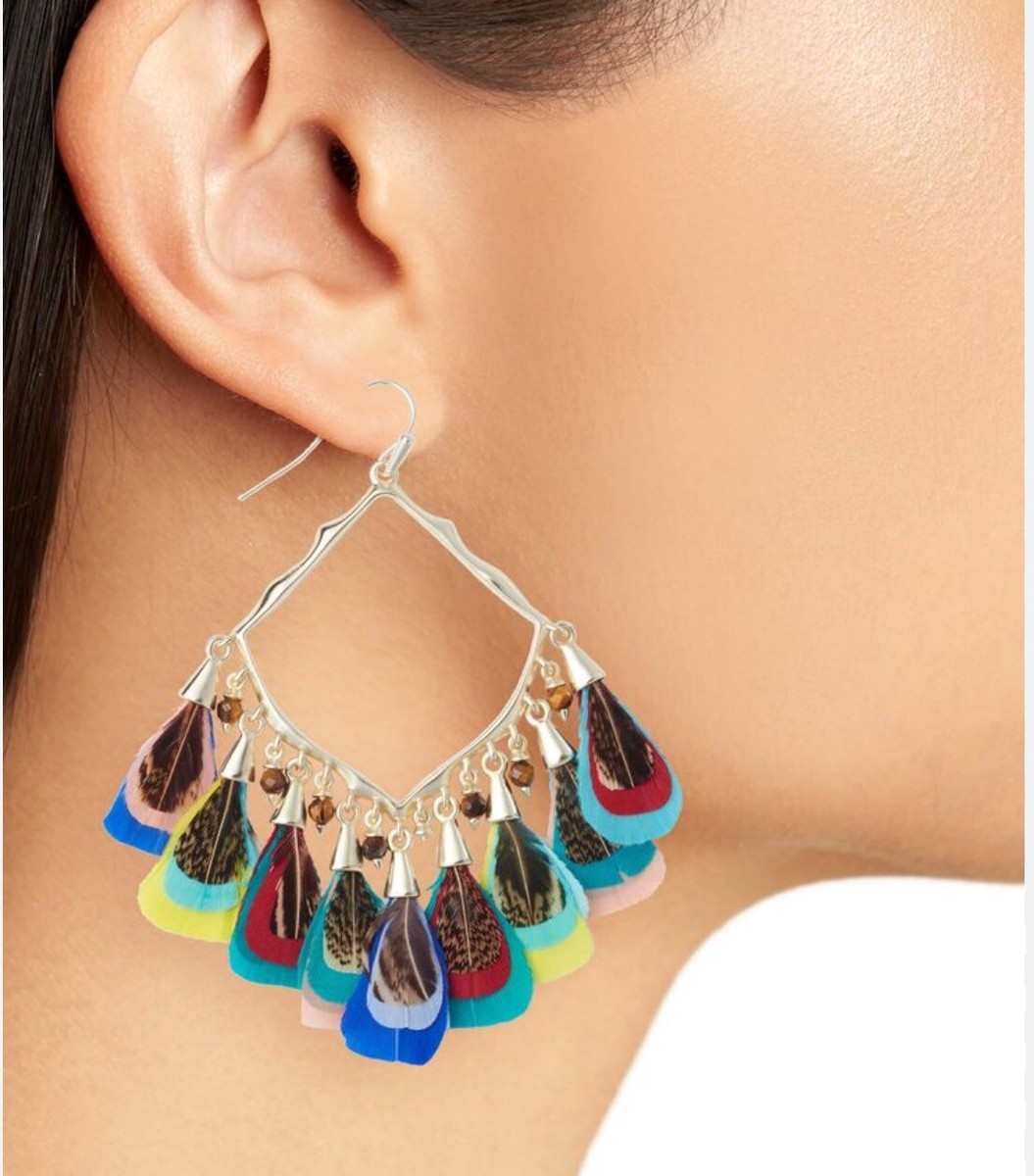 Hoop Earrings Kendra Scott Raven RARE GOLD TONE Kendra Scott Raven