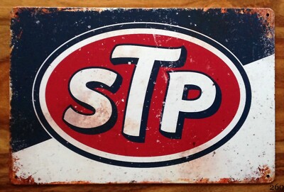 STP Öl Metall Garage Schild Wandtafel Vintage Schild Männerhöhle A4 Größe 12x8 cm