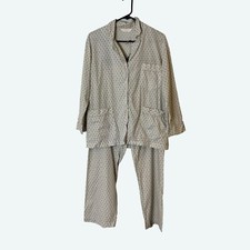 Victoria's Secret Women's Pajama Set Floral Print 100 Cotton Size S White Gray