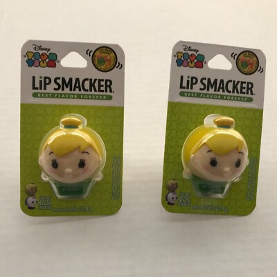 New Disney TSUM Tsum Lipsmackers Pixie Peach Pie Flavor Lot of 2 