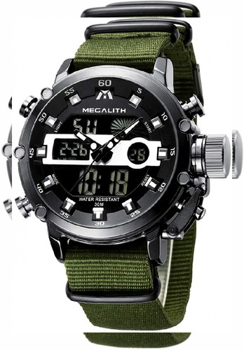 MEGALITH Orologio Uomo Militare Digitale Sportivo da A1- Verde Nero | eBay