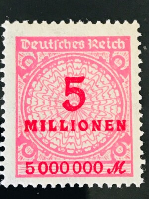 Briefmarke Deutsches Reich 5 Millionen