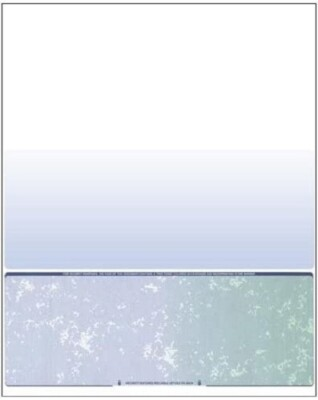 #ad 2500 Blank Check Stock Paper Check on Bottom Blue Green Prismatic $127.97