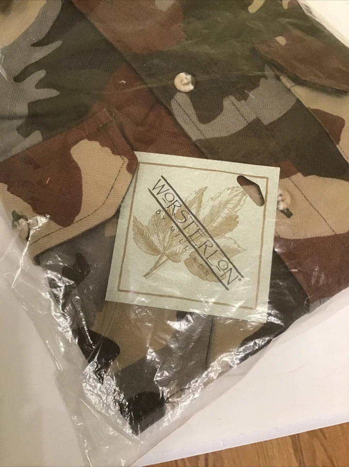 Dead Stock Cabela's Army Camouflage Long Sleeve Heavy Shirt USA sz Med Tall - Image 4 of 4