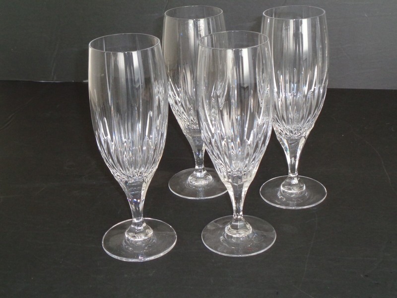 Mikasa Arctic Lights Crystal Iced Tea Glasses X4.  8 1/2" 